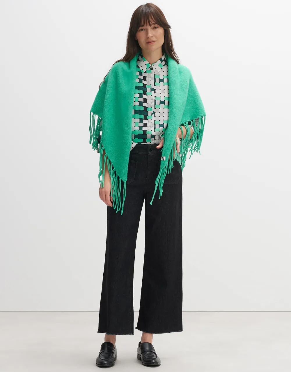 wide_cropped_jeans_macona_black_0.webp OPUS Fashion Wide Cropped Jeans Macona Black^ Jeans