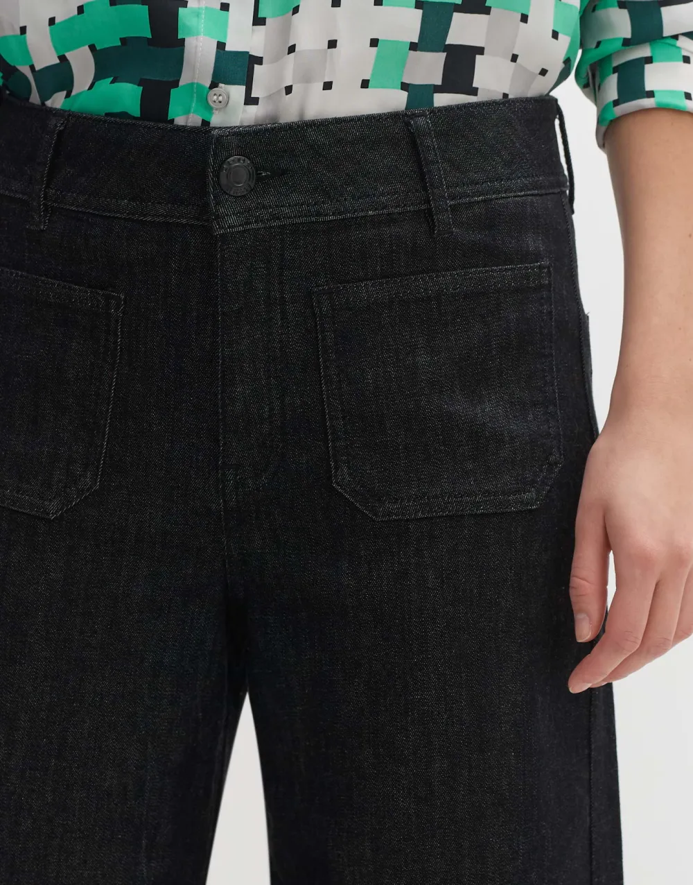 wide_cropped_jeans_macona_black_5.webp OPUS Fashion Wide Cropped Jeans Macona Black^ Jeans